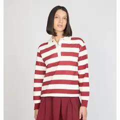 ELLESSE - POLERON MUJER GUADALUPE RAYAS/ROJO