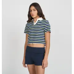 ELLESSE - POLERA MUJER GOLDIE RAYAS/AMARILLO