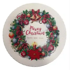 HD HOGAR SPA - Set De 6 Individuales Redondos Impermeable 38cm Color Enviado Al Azar Navidad