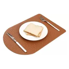 HD HOGAR SPA - Set 6 Individuales De Mesa Ecocuero Rectangular Colores