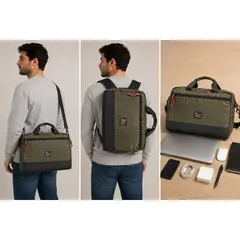 PANAMA JACK - Bolso mochila Hombre porta laptop Verde
