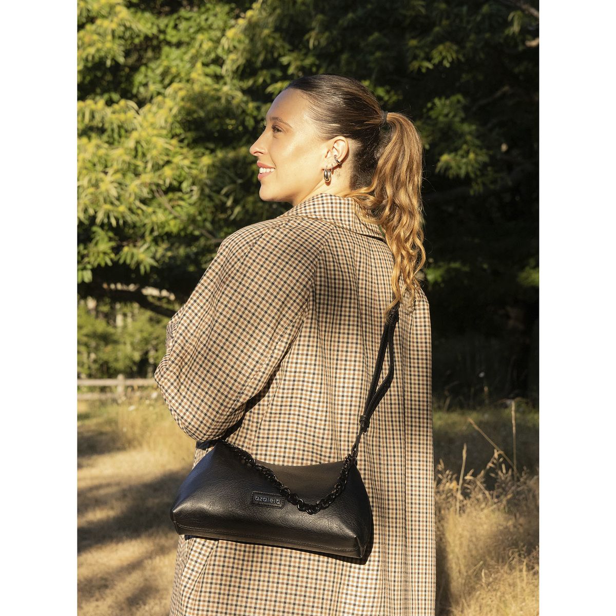 AZALEIA - Cartera Mujer Emma Baguette Negro AZALEIA