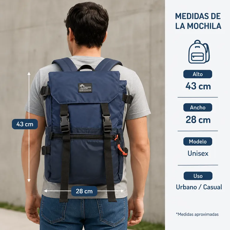 Mochila Porta laptop Hombre Azul oscuro Azul Francia TALLA UNICA