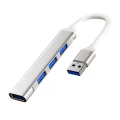 GENERICO - Hub USB 3.0 Ultra Delgado - 4 Puertos de Alta Velocidad 5Gbps