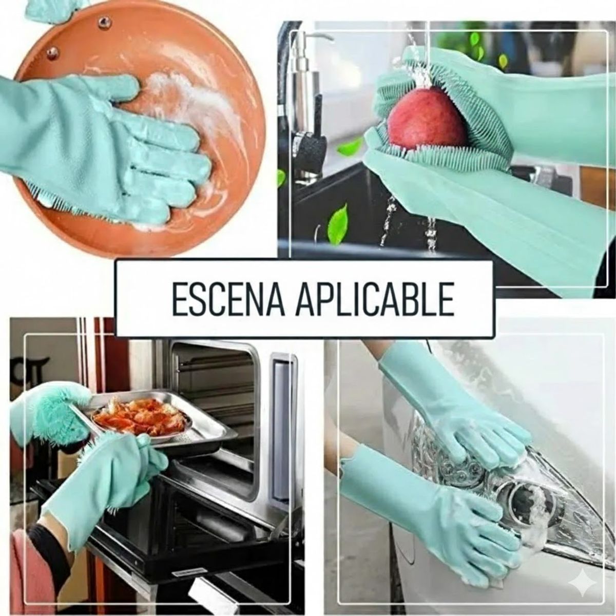 GENERICO - 2 Guantes Mágicos Limpieza Lavalozas Cocina