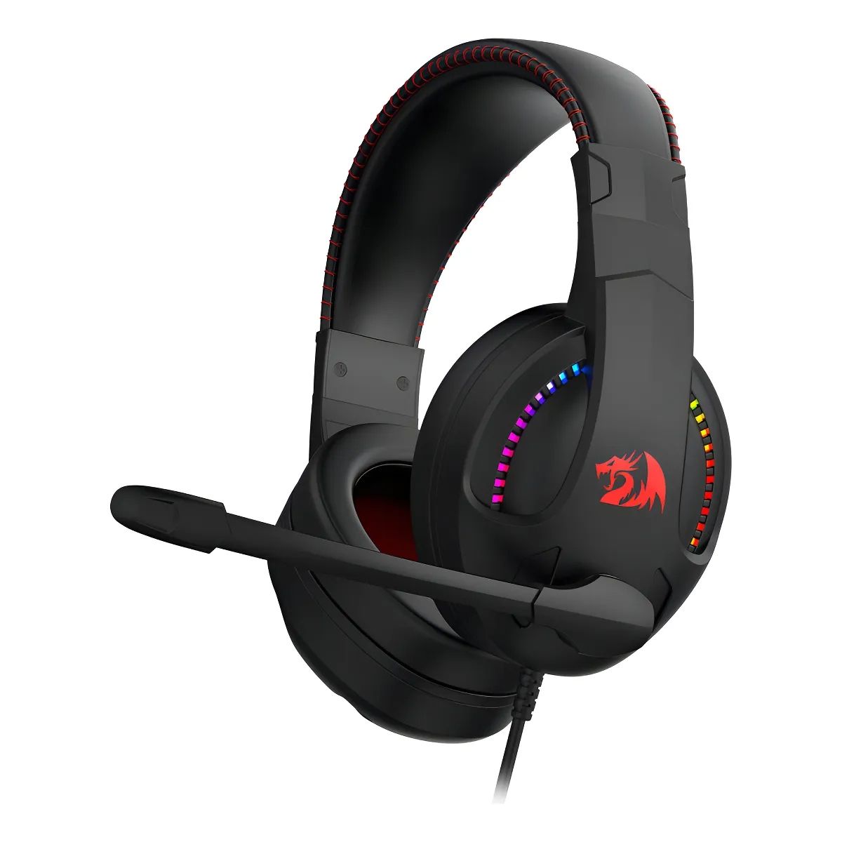 REDDRAGON - Audífonos Gamer Redragon Cronus H211W RGB con Micrófono – Blanco, Conexión 3.5 mm + USB
