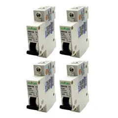 EBASEE - Pack 4 Interruptor Automático 1x 25a Curva C 6ka Sec