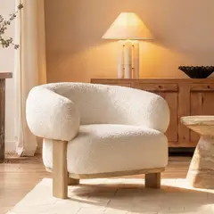 SANTU HOME & DECO - Sofá Poltrona Sessel Sherpa Crema