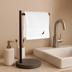 NAUTICA - Toalla de cara SIGNATURE 100% algodón 33x33cm premium blanco