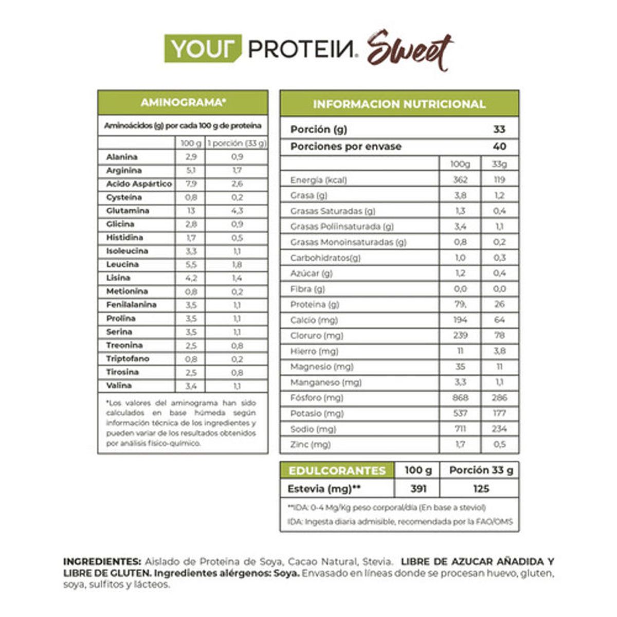 YOUR PROTEIN - Proteina Premium Lets Go Vegan 2,9 Lbs Your Protein / Chef Cacao