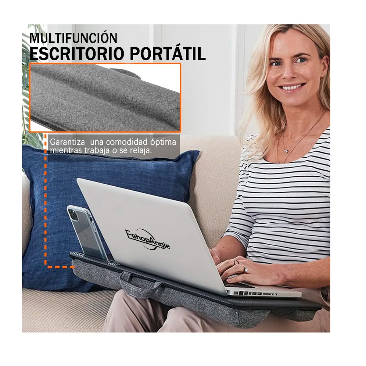 ESHOPANGIE - Soporte Notebook Cama Bandeja Celular Mouse Ergonomico