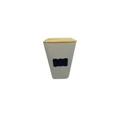 DECOGREEN - Canister Bio Bamboo 18 cm Blanco/Madera