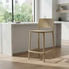 PLOS - Silla Piso Bar Taburete Terraza 65cm Pack x4 Unidades Novara