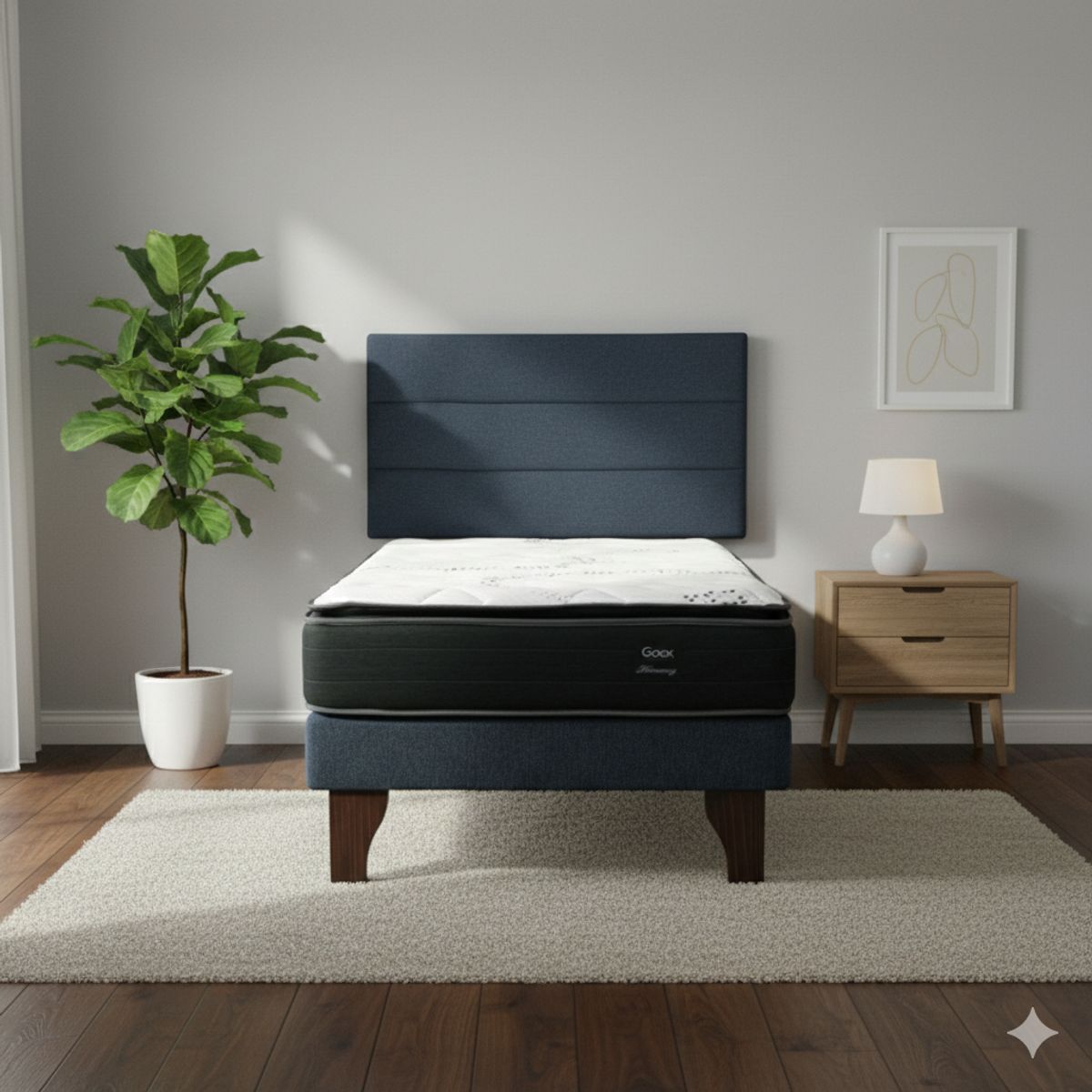 GAEX Cama Europea 1 Plaza 200 Plus Respaldo Atacama | Falabella Chile