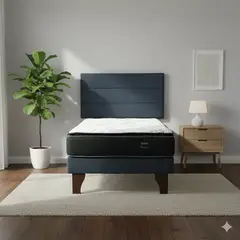 GAEX - Cama Europea 1 Plaza 200 Plus Respaldo Atacama