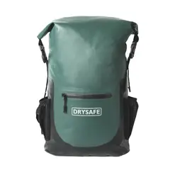 DRYSAFE - Mochila Impermeable Outdoor Baker 25 Lts Trekking c/porta Laptop Verde Petroleo
