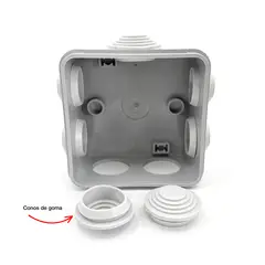 DRL LIGHTING - Pack 10 Caja Estanca Derivación Drl Ip40 80x80x50mm Cono Sec Gris