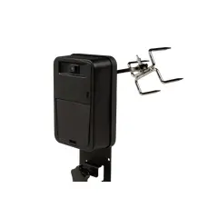 GENERICO - Asador Giratorio Eléctrico para Parrilla - Plateado Acero inoxidable