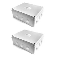 DRL - Pack 2 Caja Estanca Derivación Ip40 Pvc 300x250x120mm Sec Gris