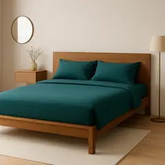 ARMONIA - Sábanas 25 Plazas Verde 800 Hilos Algodón Suave