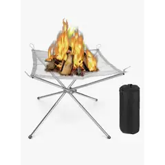 IRM - Soporte Fogata Plegable Portátil Camping Aire Libre 56x56cm