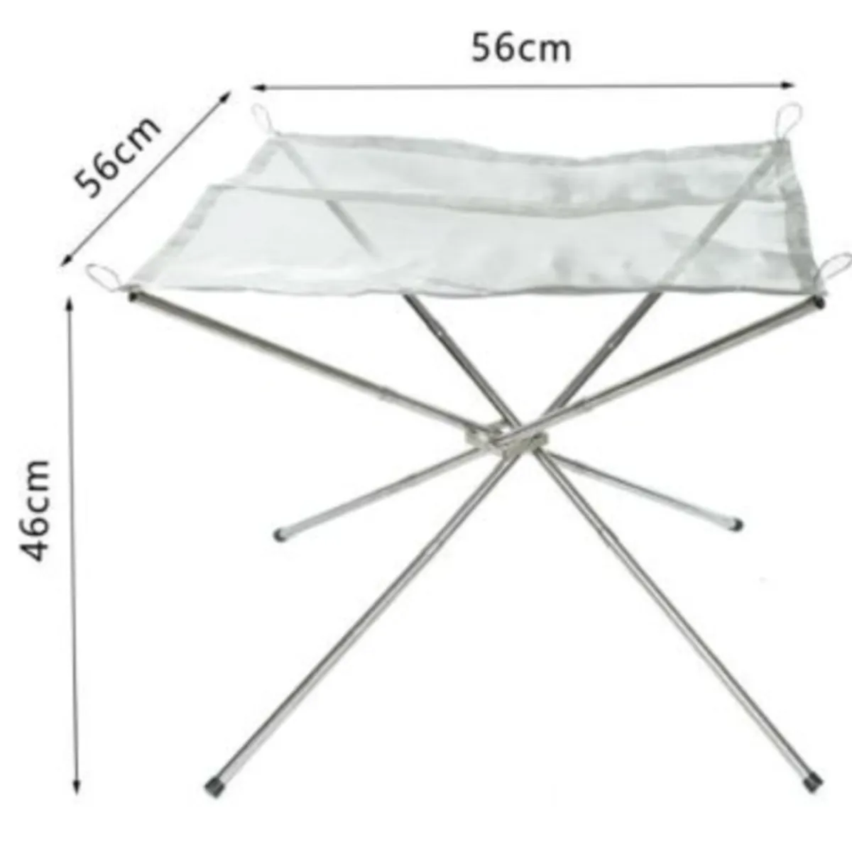 IRM - Soporte Fogata Plegable Portátil Camping Aire Libre 56x56cm