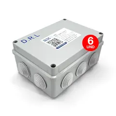DRL LIGHTING - Pack 6 Caja Estanca Derivación Ip40 150x110x70mm Conos Sec Gris