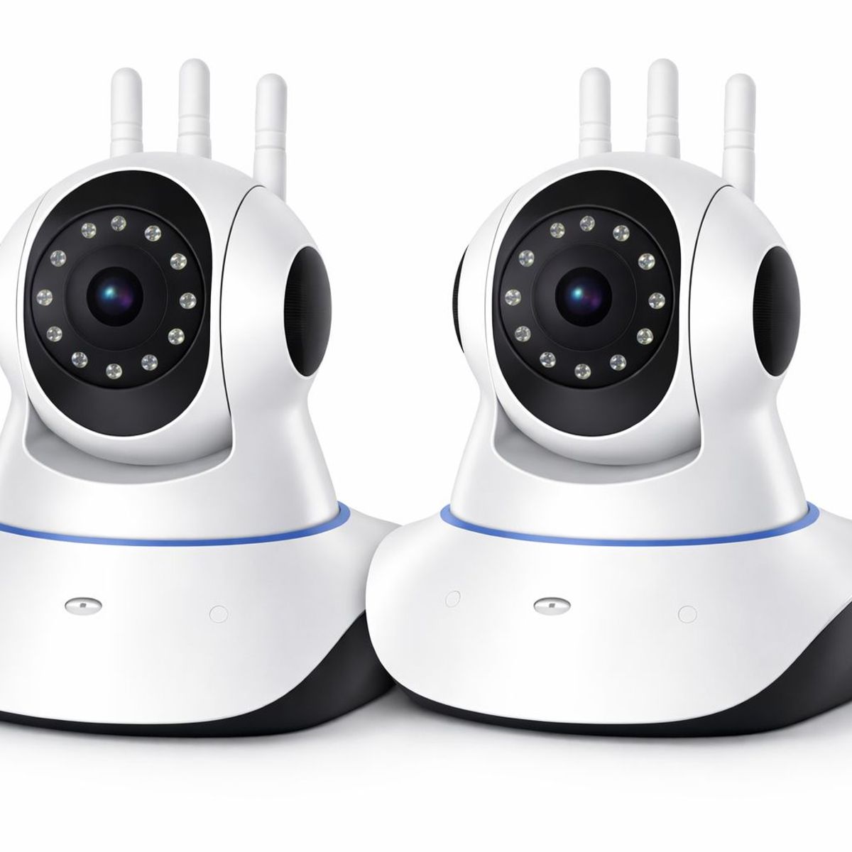GENERICO - Camara Wifi Rotacion 360 HD Alarma Movimiento Microfono Integrado Pack 2