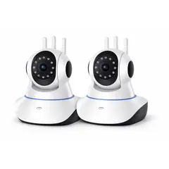 GENERICO - Camara Wifi Rotacion 360 HD Alarma Movimiento Microfono Integrado Pack 2