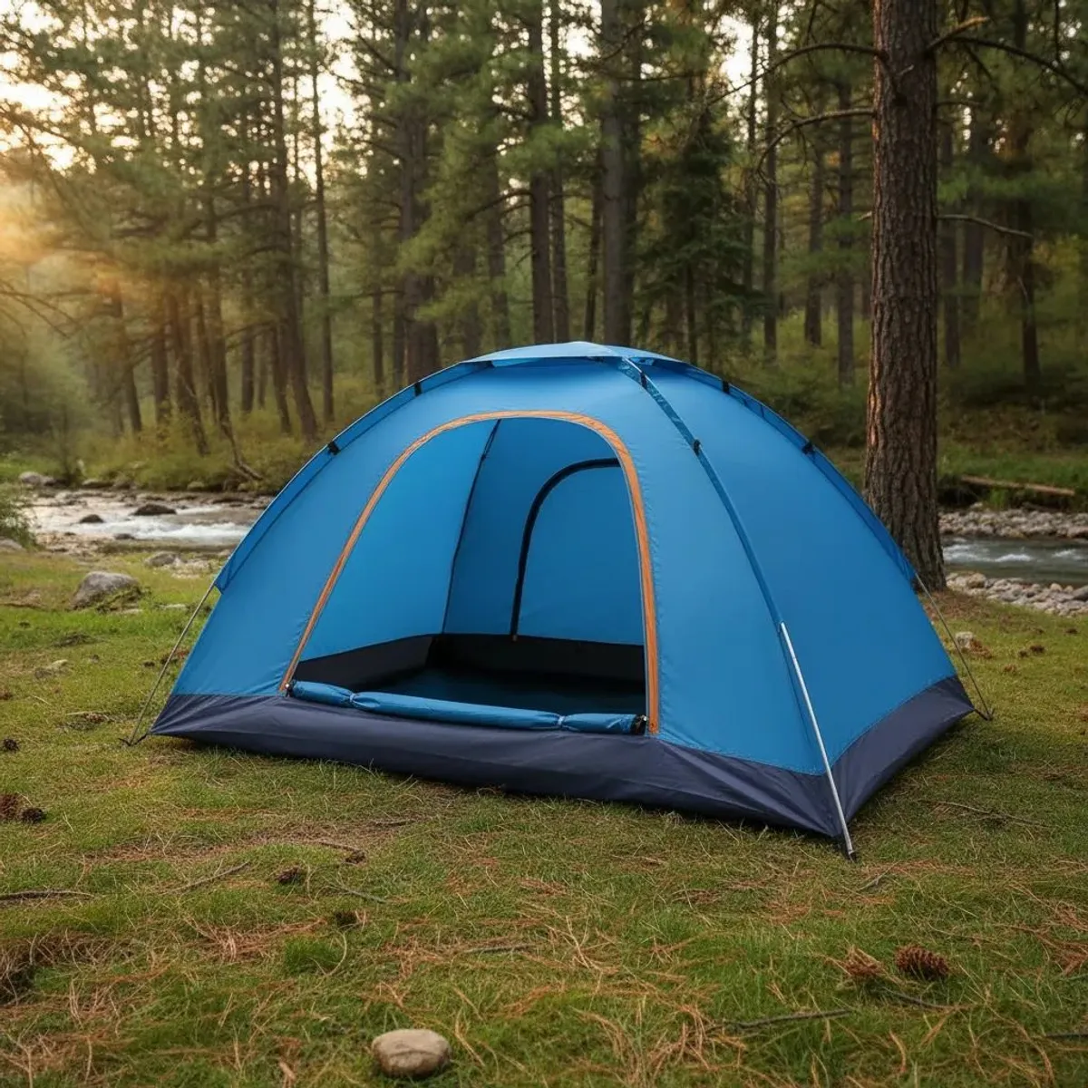 SHOP EHOME BAG - Carpa Camping Para 3 Personas Tejido Polimero Azul Tienda