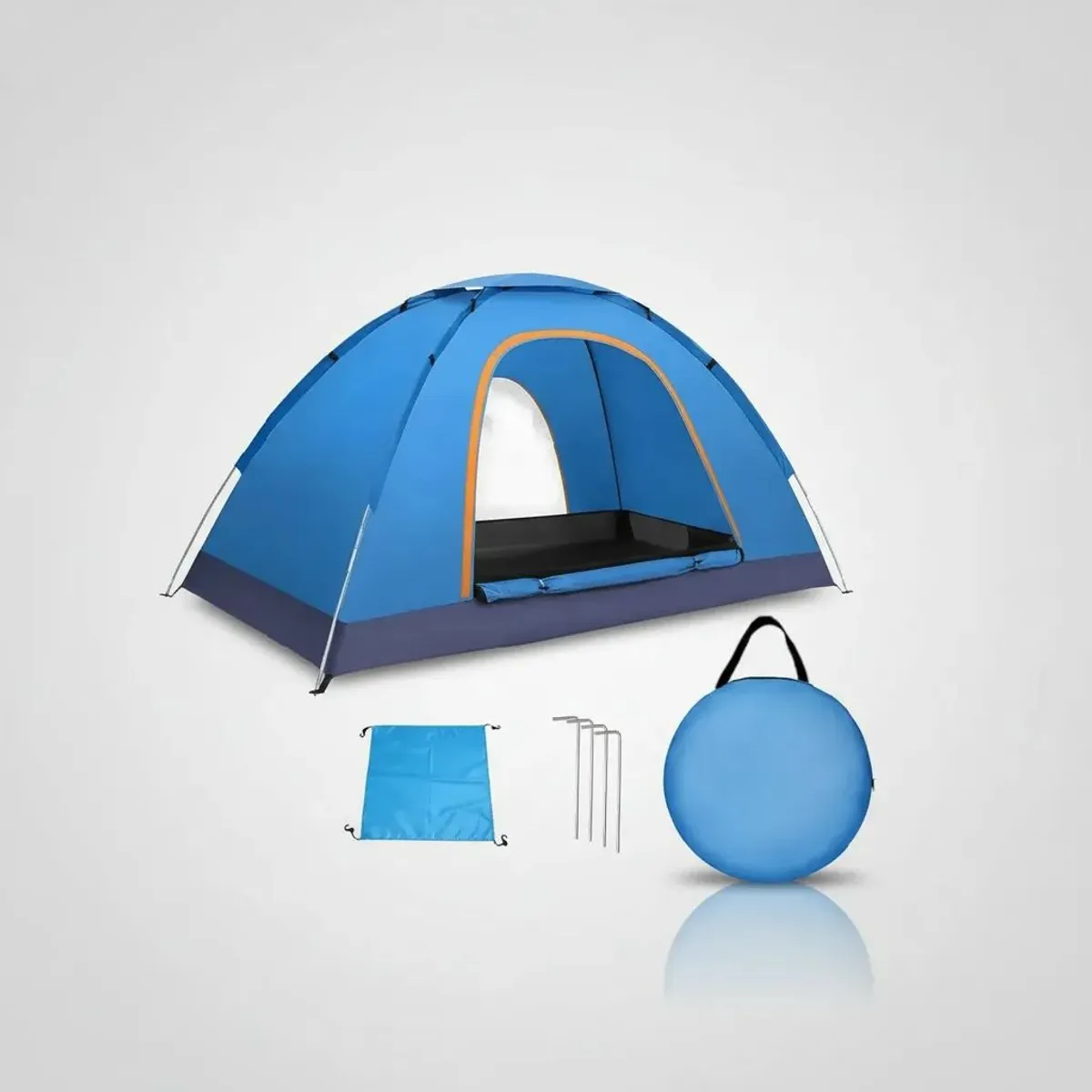 SHOP EHOME BAG - Carpa Camping Para 3 Personas Tejido Polimero Azul Tienda