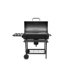 GENERICO - Parrilla Doble con Ruedas - Plateado Acero inoxidable