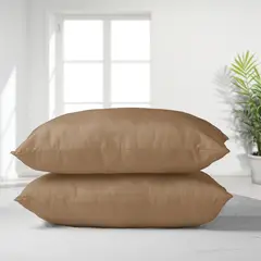 MASEL - Set 2 almohadas 50x70 premium eco colores- Marron