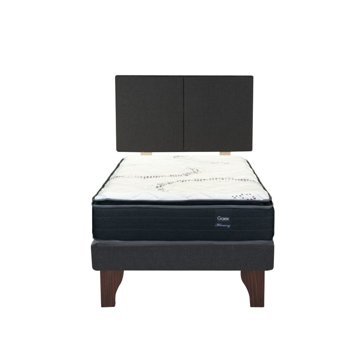 GAEX - Cama Europea 1 Plaza 190 Plus Respaldo Everest