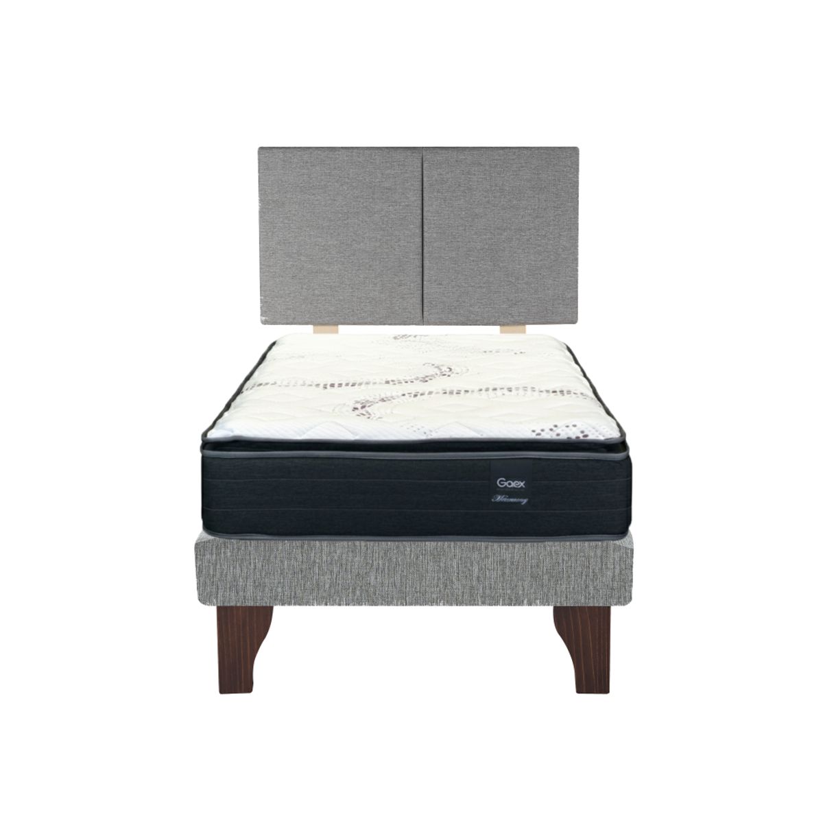 GAEX - Cama Europea 1 Plaza 190 Plus Respaldo Everest