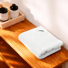 NAUTICA - Toalla de mano SIGNATURE Premium 100% algodón blanca