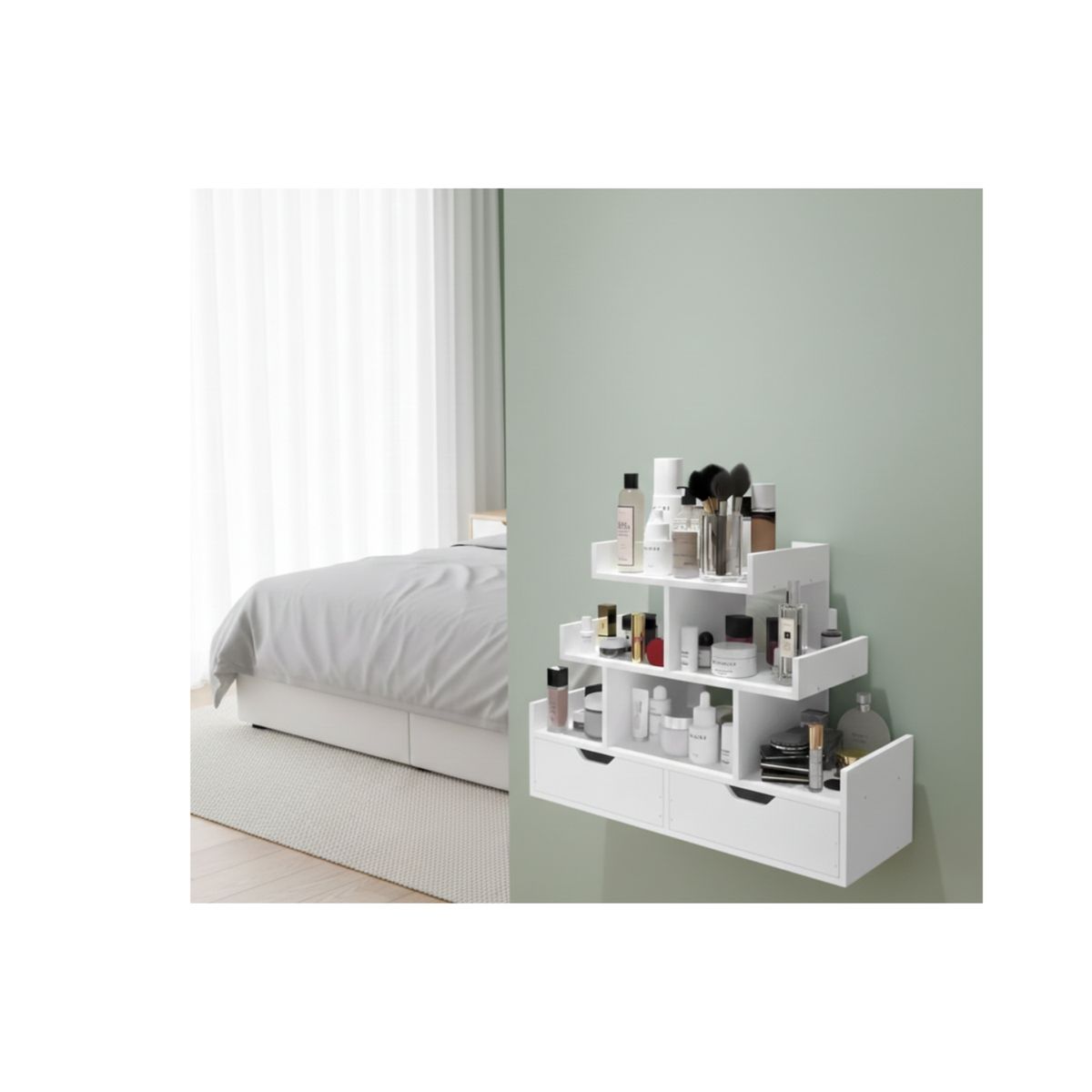 GENERICO - Organizador Flotante De Cosméticos Y Accesorios 3 Niveles