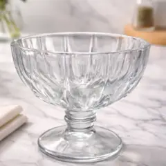 GENERICO - Set 6 Copas De Helado Vidrio Labrado 350ml Postres