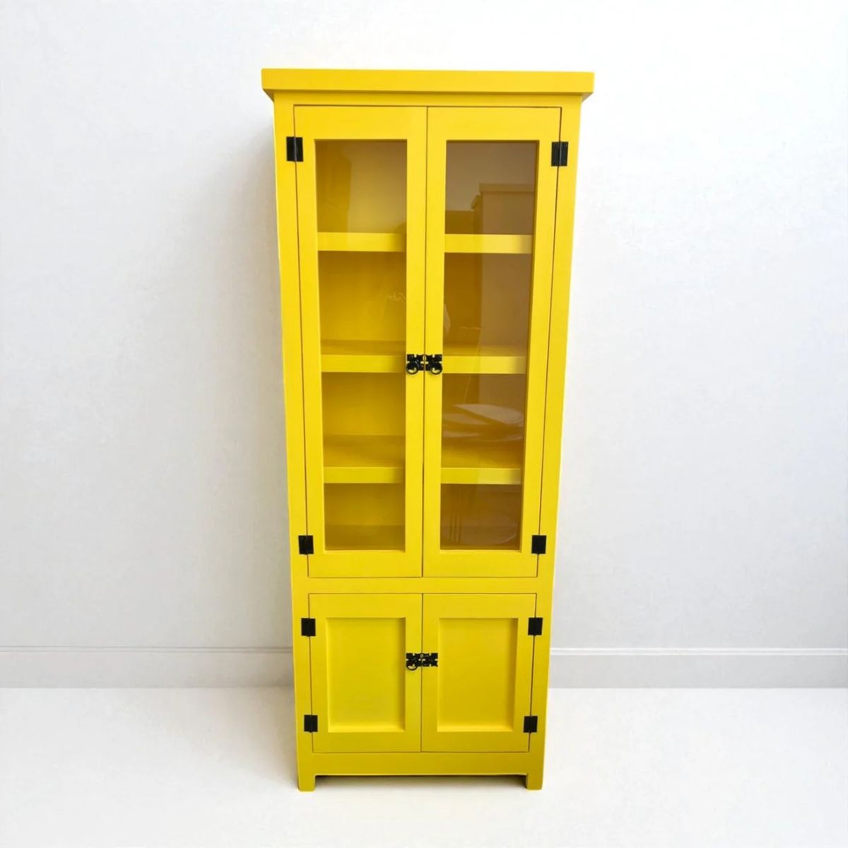 GENERICO - VITRINA DE MADERA COLOR AMARILLO MGR MUEBLES