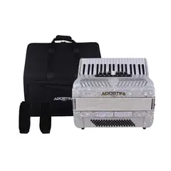AGOSTINI - ACORDEON 80 BAJOS 7+2 REGISTROS BLANCO AGT-807/WH