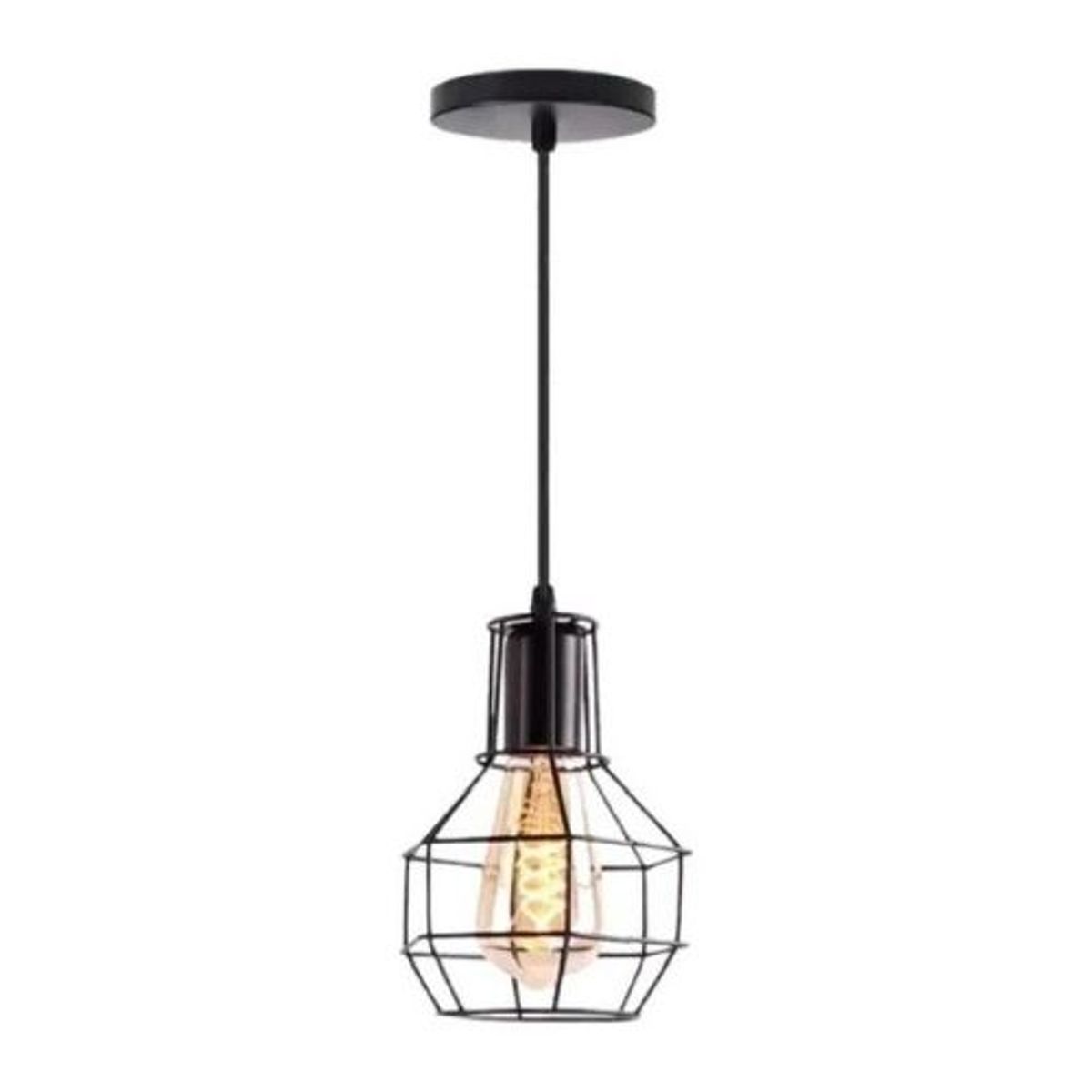 GENERICO - Lamparas Colgantes Vintage Moderna Negro