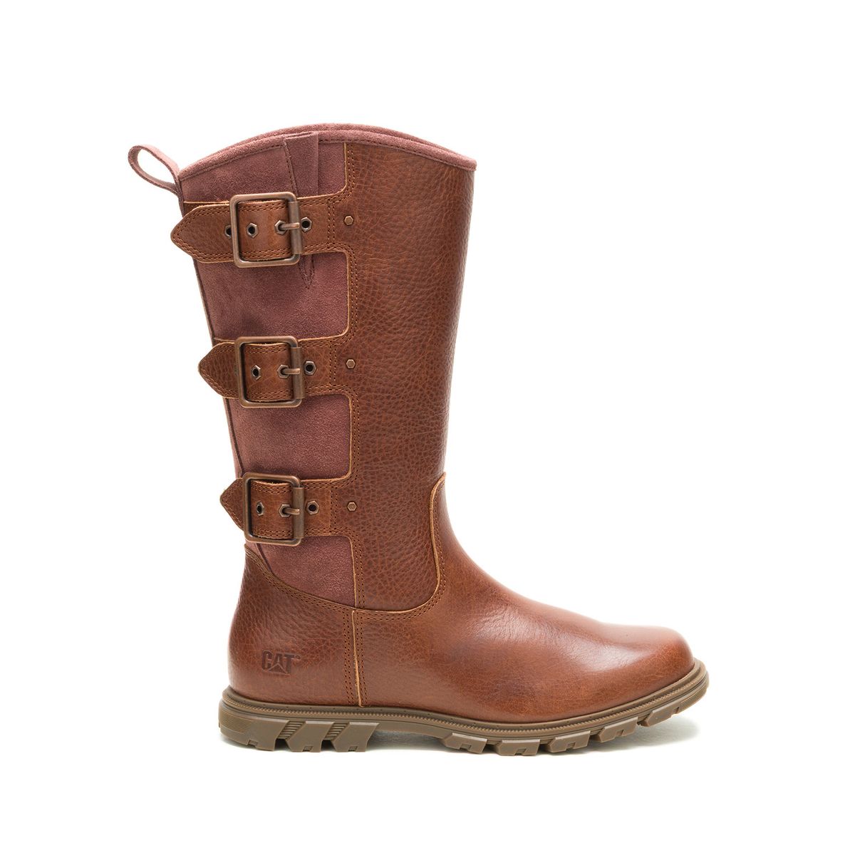 CAT - Bota Cuero Mujer Notion Buckle Café CAT