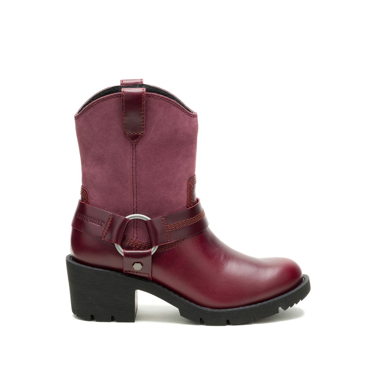 CAT - Bota Cuero Mujer Rewrite Harness Burdeo CAT