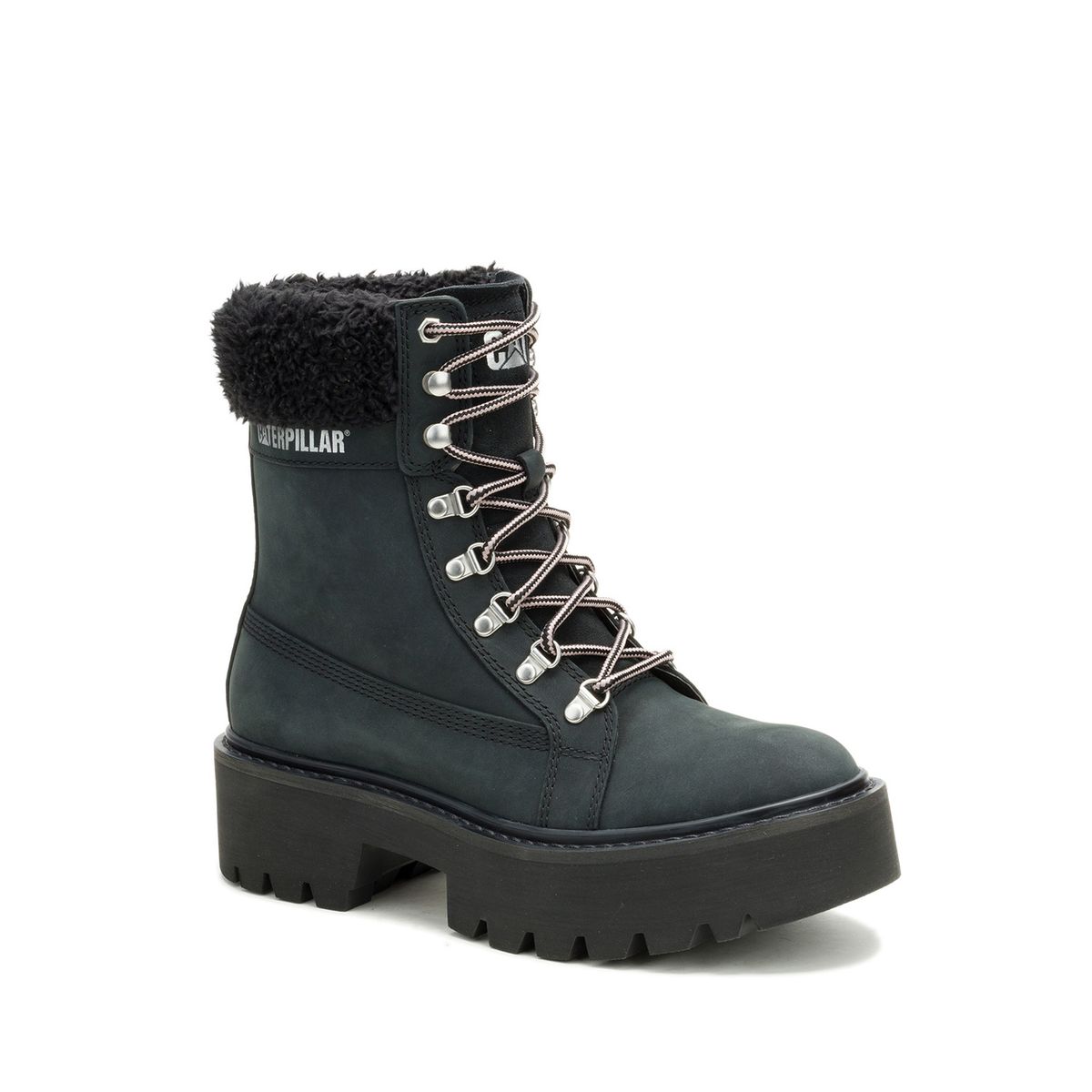 CAT - Botín Cuero Mujer Colorado Max Hiker Negro CAT