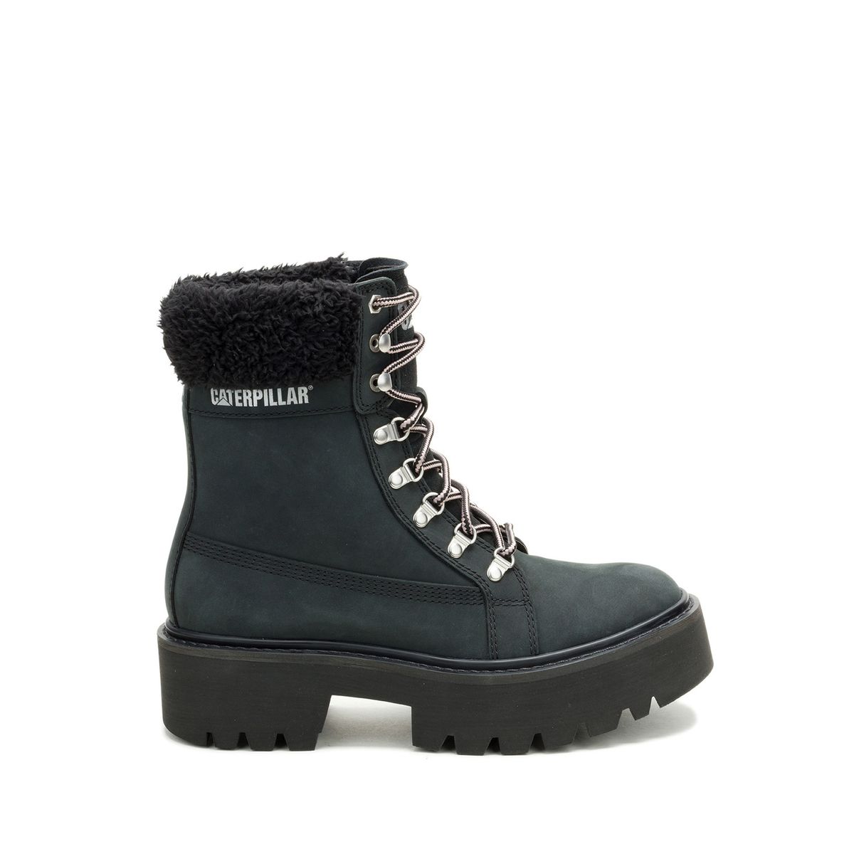 CAT - Botín Cuero Mujer Colorado Max Hiker Negro CAT