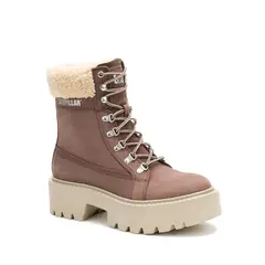 CAT - Botín Cuero Mujer Colorado Max Hiker Café