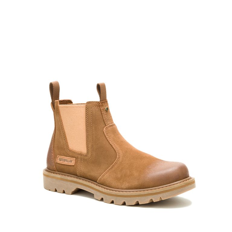 Botín Cuero Hombre Grader Chelsea Café