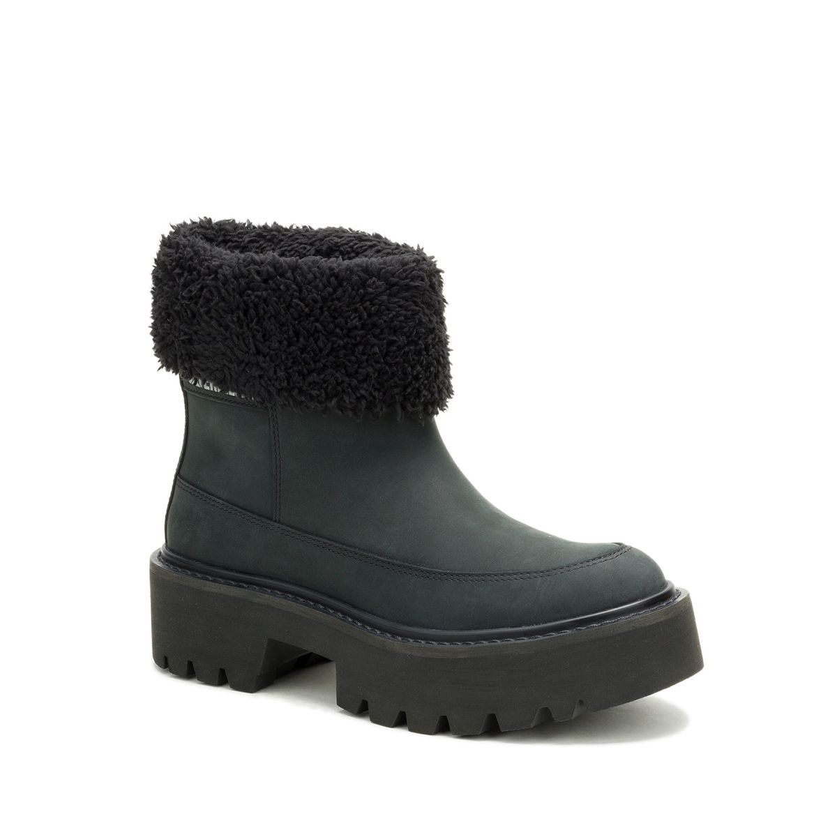 CAT - Botín Cuero Mujer Colorado Max Roll Do Negro CAT