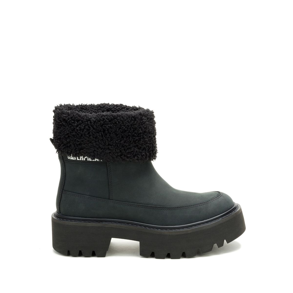 CAT - Botín Cuero Mujer Colorado Max Roll Do Negro CAT