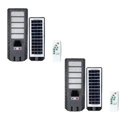 GENERICO - Pack 2 Foco Solar 500W con Sensor Automático control Remoto y Iluminación Exterior